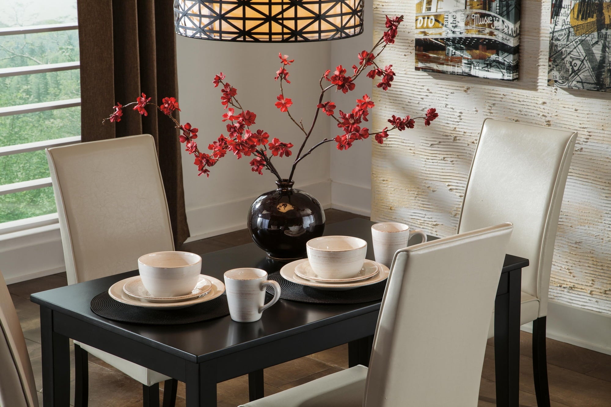 Signature Design by Ashley Contemporary Kimonte Dining Table, Dark Brown