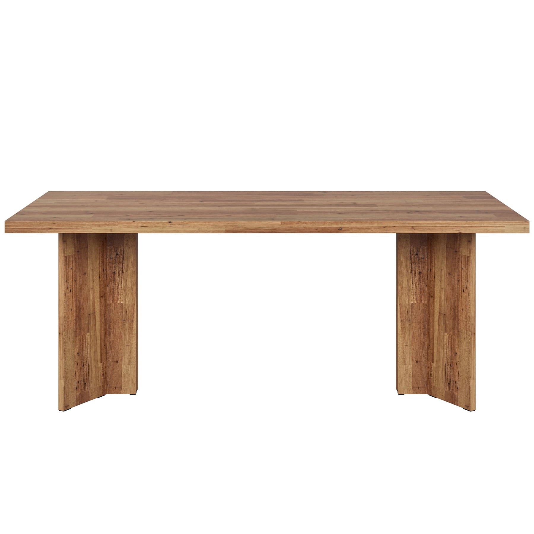 Fnova 63 Rectangular Modern Dining Table, Wooden Modern Kitchen Table for 6 People for Dining Room, Warm Brown (Chairs Not Included)