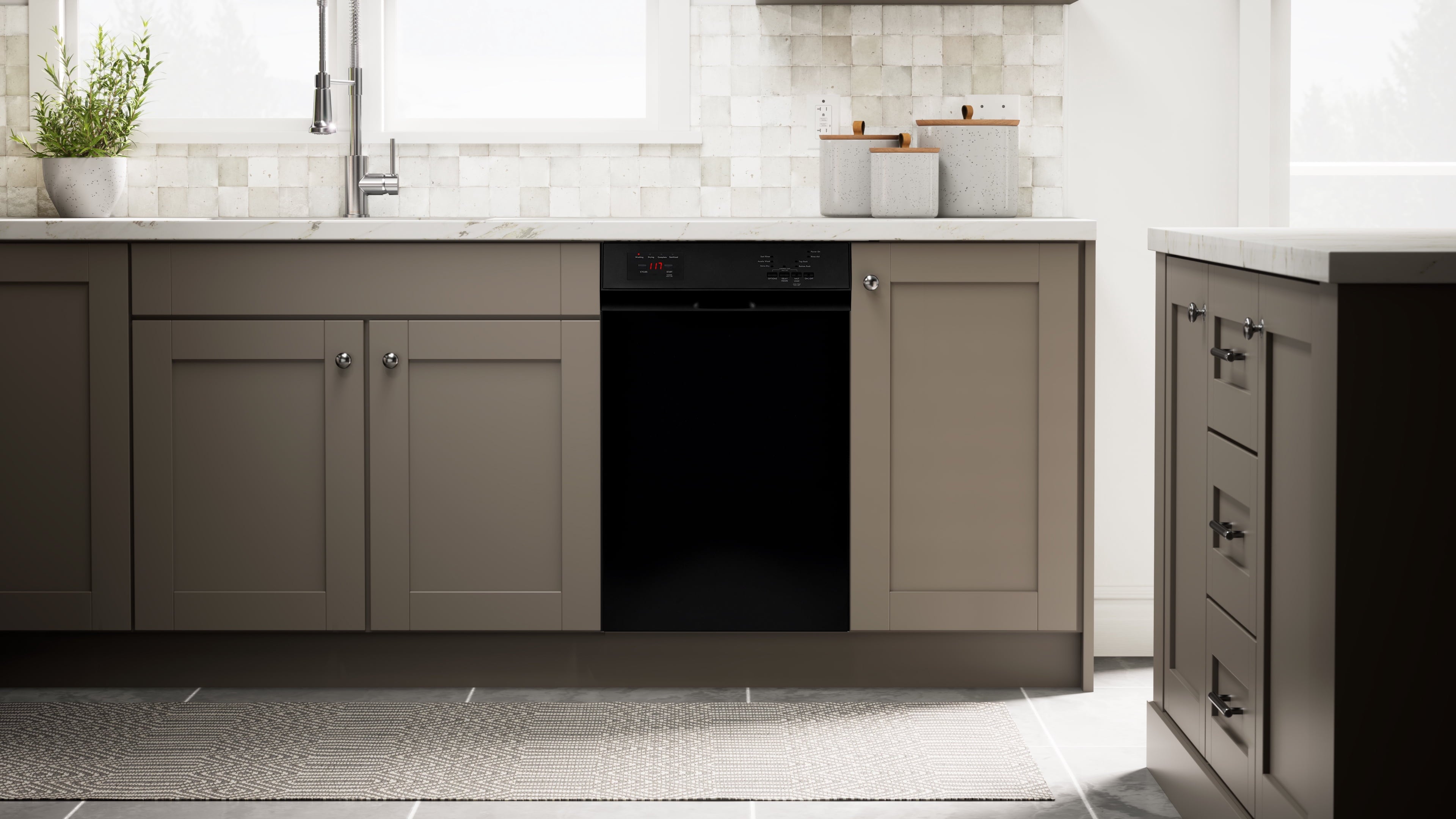 Kenmore 18 Built-in Stainless Steel Tub Dishwasher, SmartWash, 45 dBA Energy Star Certified, Black