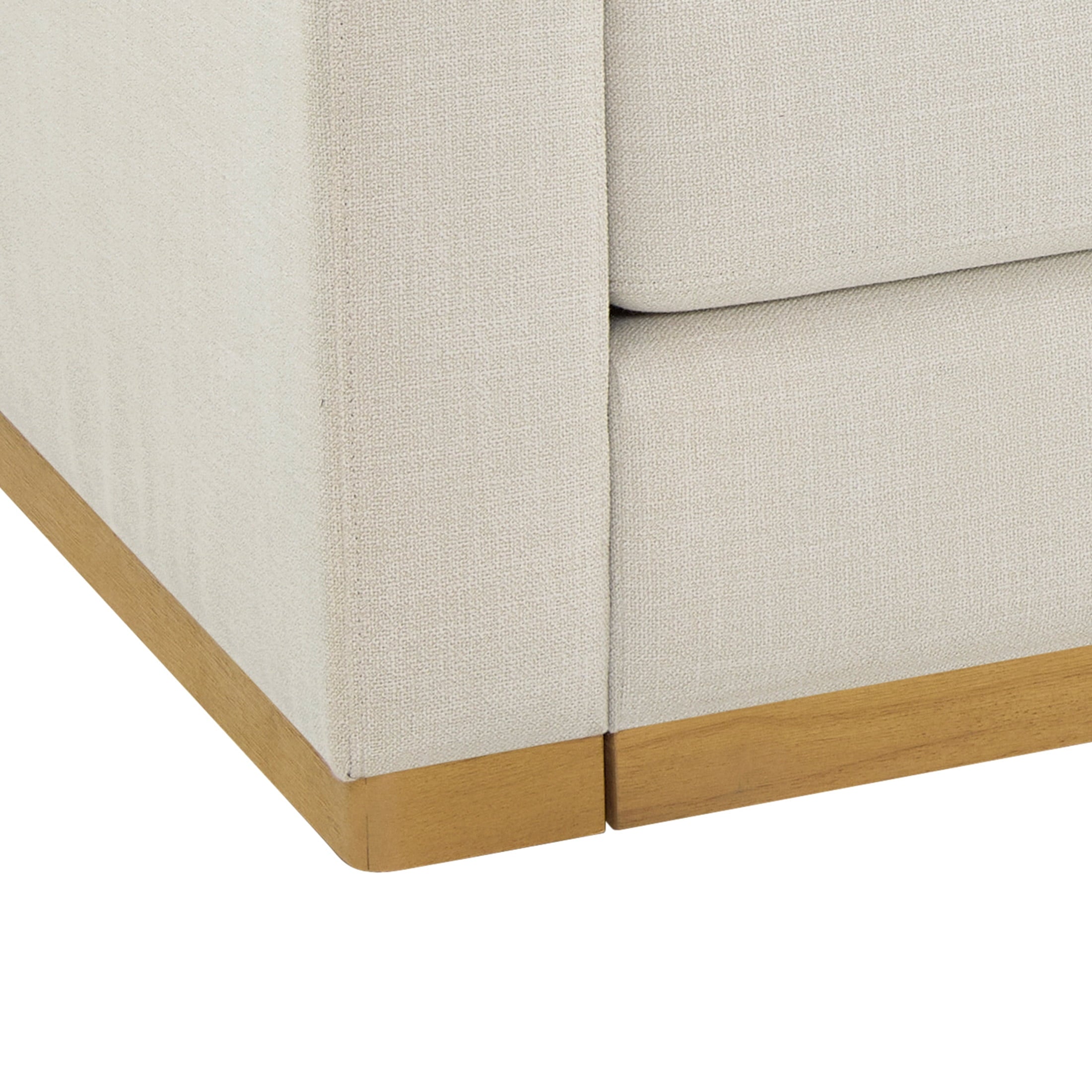 Better Homes & Gardens Lillian Channel Tufted Sofa 83.5 Cream Linen