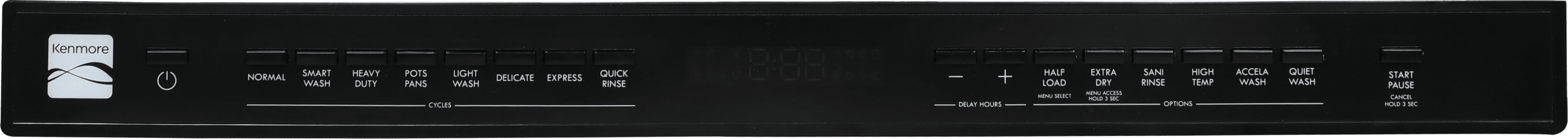 Kenmore 24” Built-In-Dishwasher w/ 3rd Rack & Turbo Dry with Bar Handle, Black