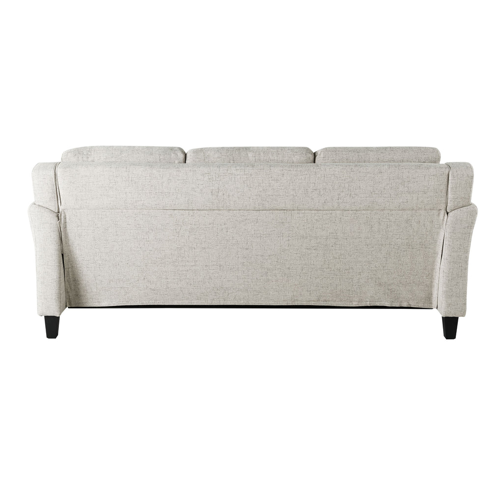 Lifestyle Solutions Taryn Curved Arms Sofa, Black Fabric