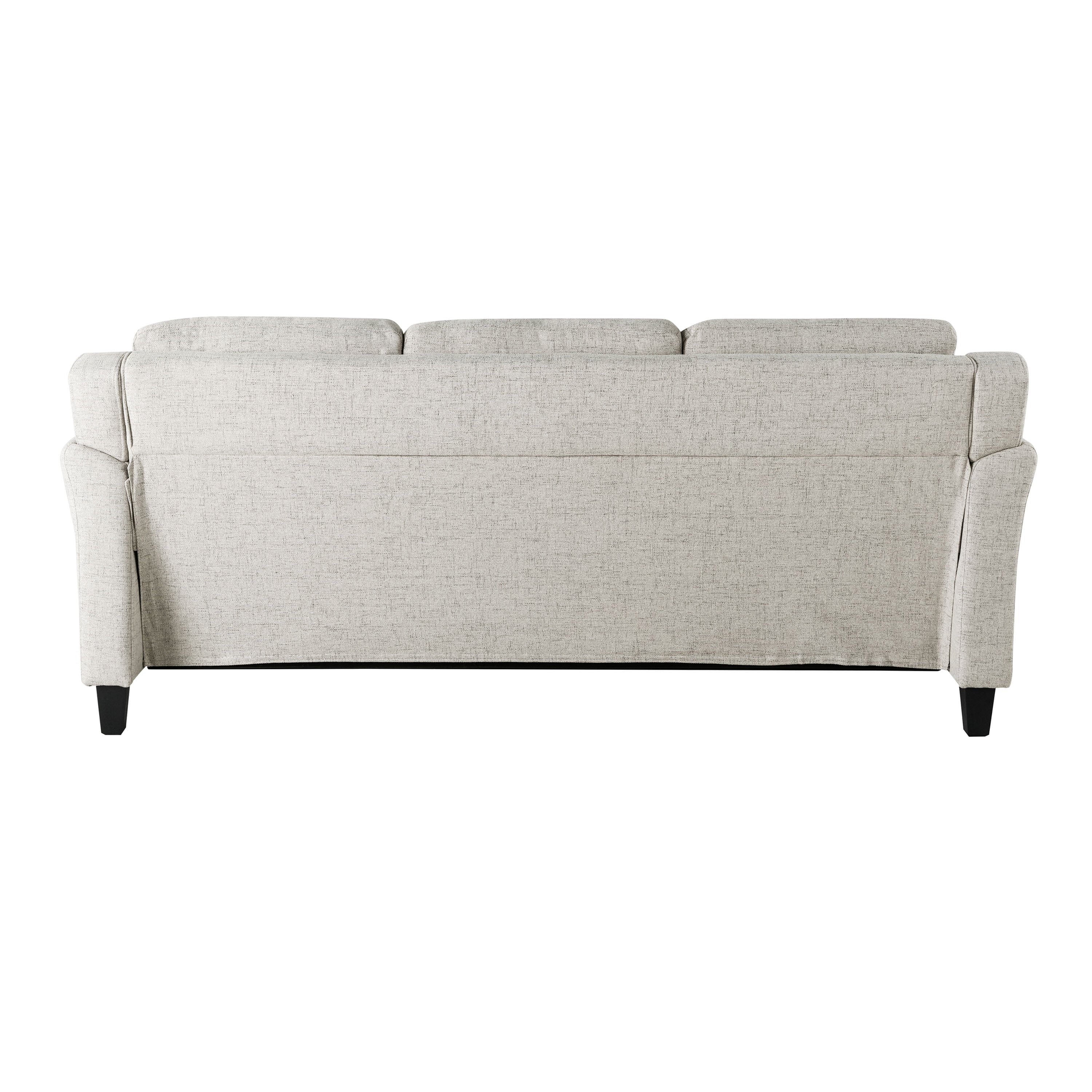 Lifestyle Solutions Taryn Curved Arms Sofa, Black Fabric