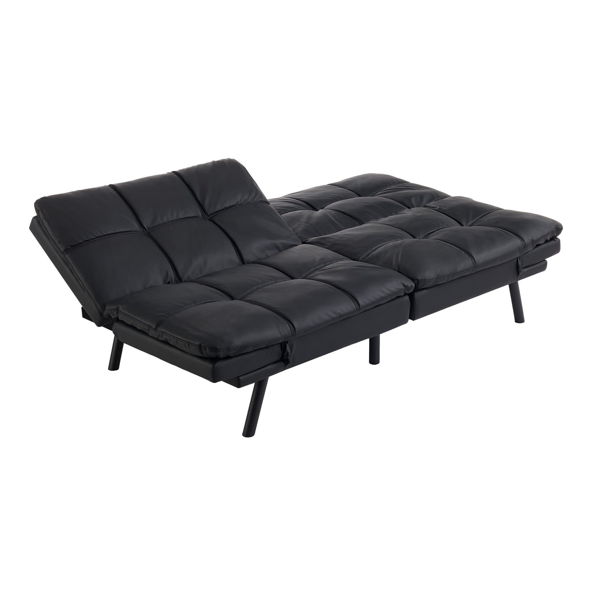 Mainstays 72 Memory Foam Futon Sofa Bed,Black