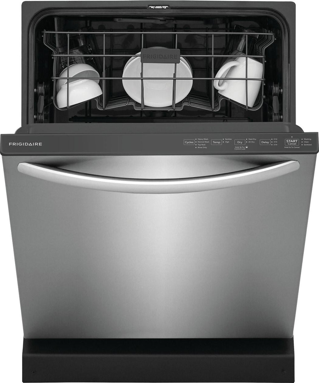 Frigidaire FDPH4316AD 24 Built-In Top Control Dishwasher, Top Control, Black Stainless Steel