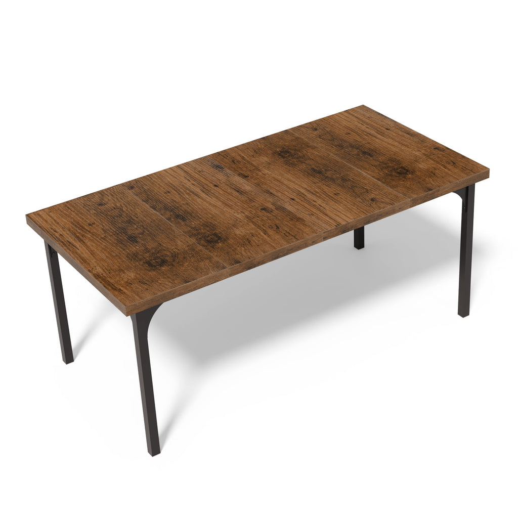 Ktaxon 70.8 Dining Table for 6~8, Farmhouse Kitchen Table Large Rectangle Dinner Table for Home, Dining Room, Kitchen, Brown