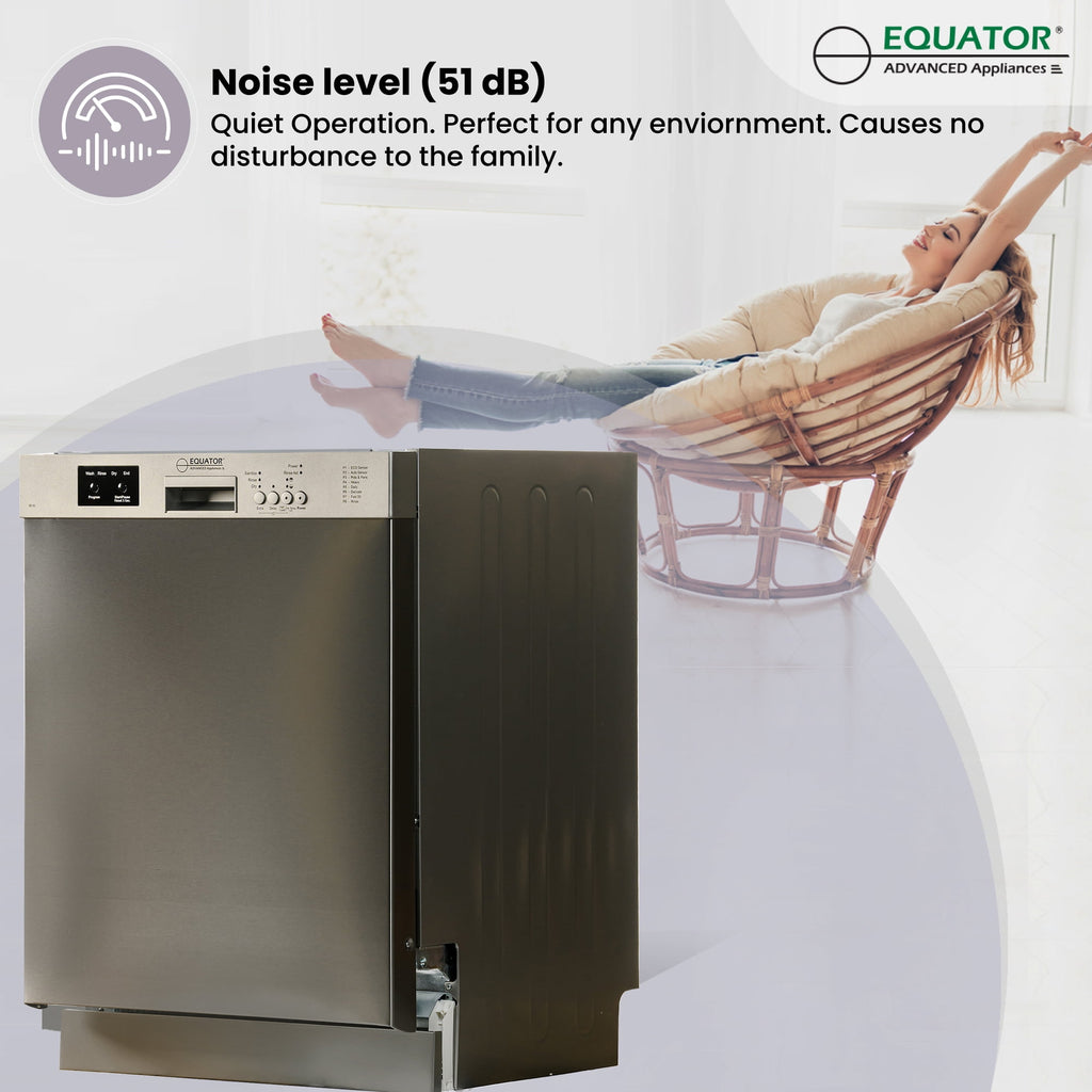 Equator Europe 24 Built in 14 place Dishwasher in White