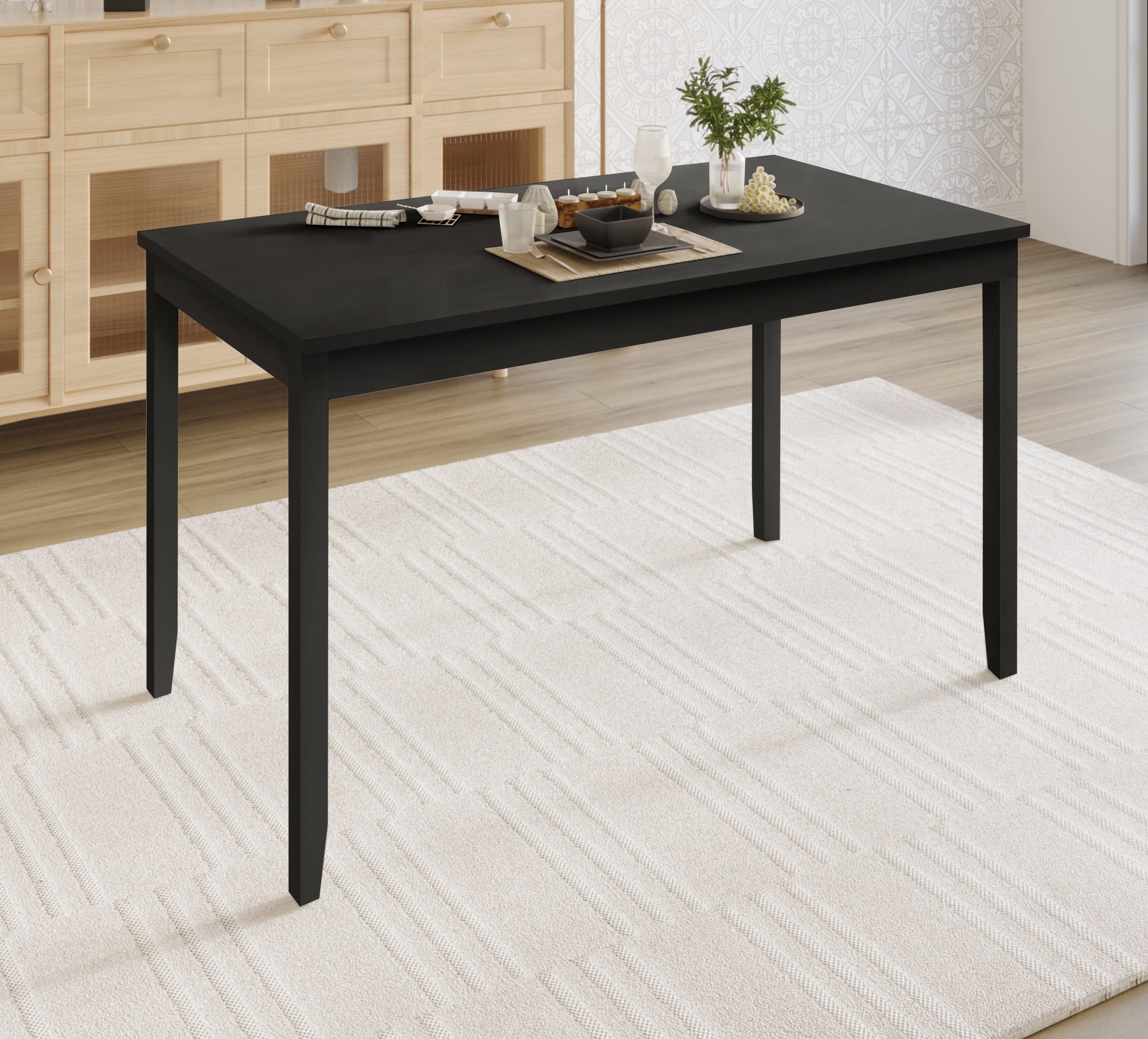 Home Design Greenville Dining Table, Rectangular top, Modern design, Compact for small spaces, Durable construction, Easy to clean, Antique Gray