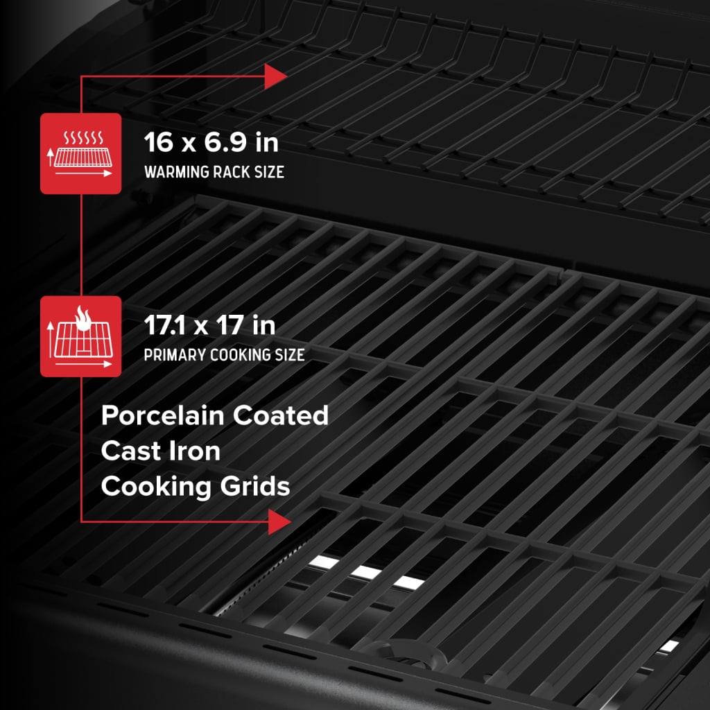 Nexgrill Deluxe 2-Burner Gas Grill with 401 SQ In Grate, 28000 BTUs, Stainless Steel Control Panel & Foldable Side Table, Propane BBQ Grill for Outdoor Cooking, Patios, Backyards and More -720-0864R