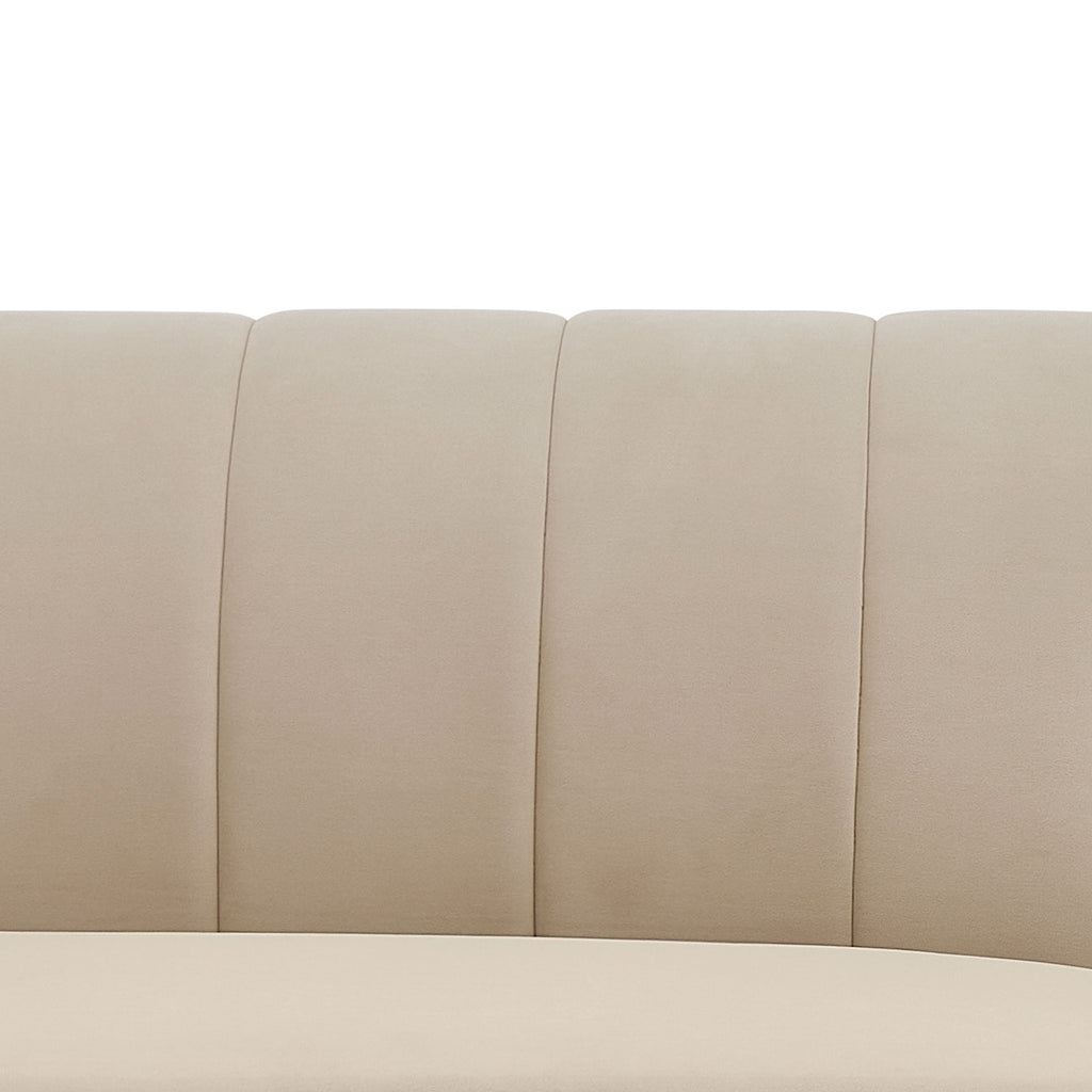 Better Homes & Gardens Lillian Channel Tufted Sofa 83.5 Cream Linen