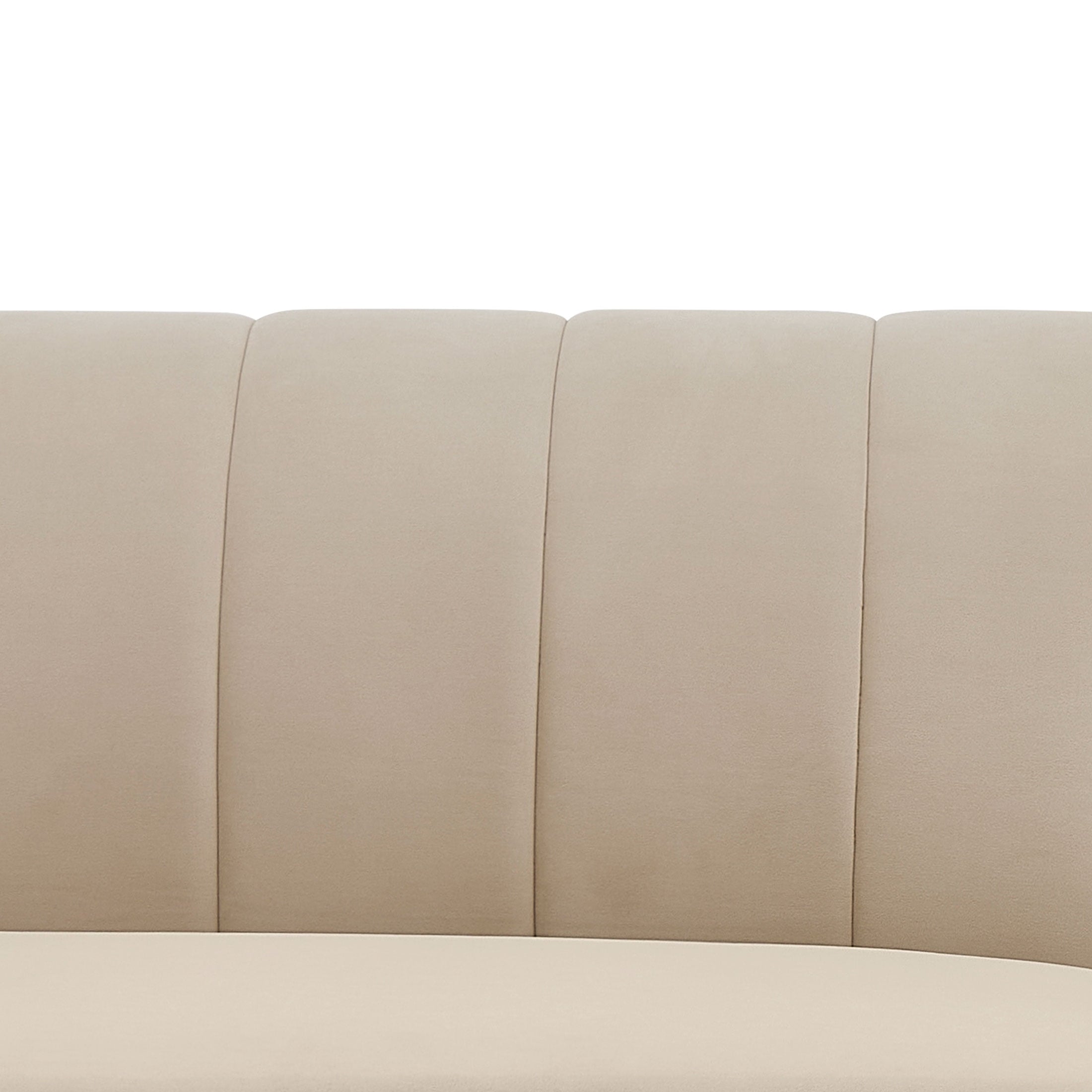 Better Homes & Gardens Lillian Channel Tufted Sofa 83.5 Cream Linen