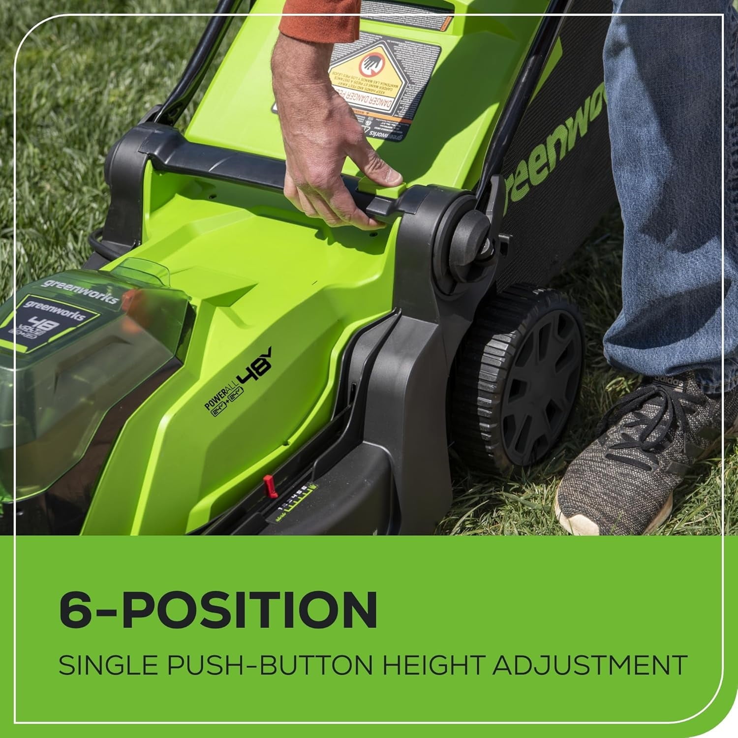 Greenworks 48V (24V x 2) 17 Brushless Cordless Push Lawn Mower, Includes (2) 4.0Ah Batteries and Dual Port Rapid Charger (200+ Compatible Tools, 45-Min Runtime)
