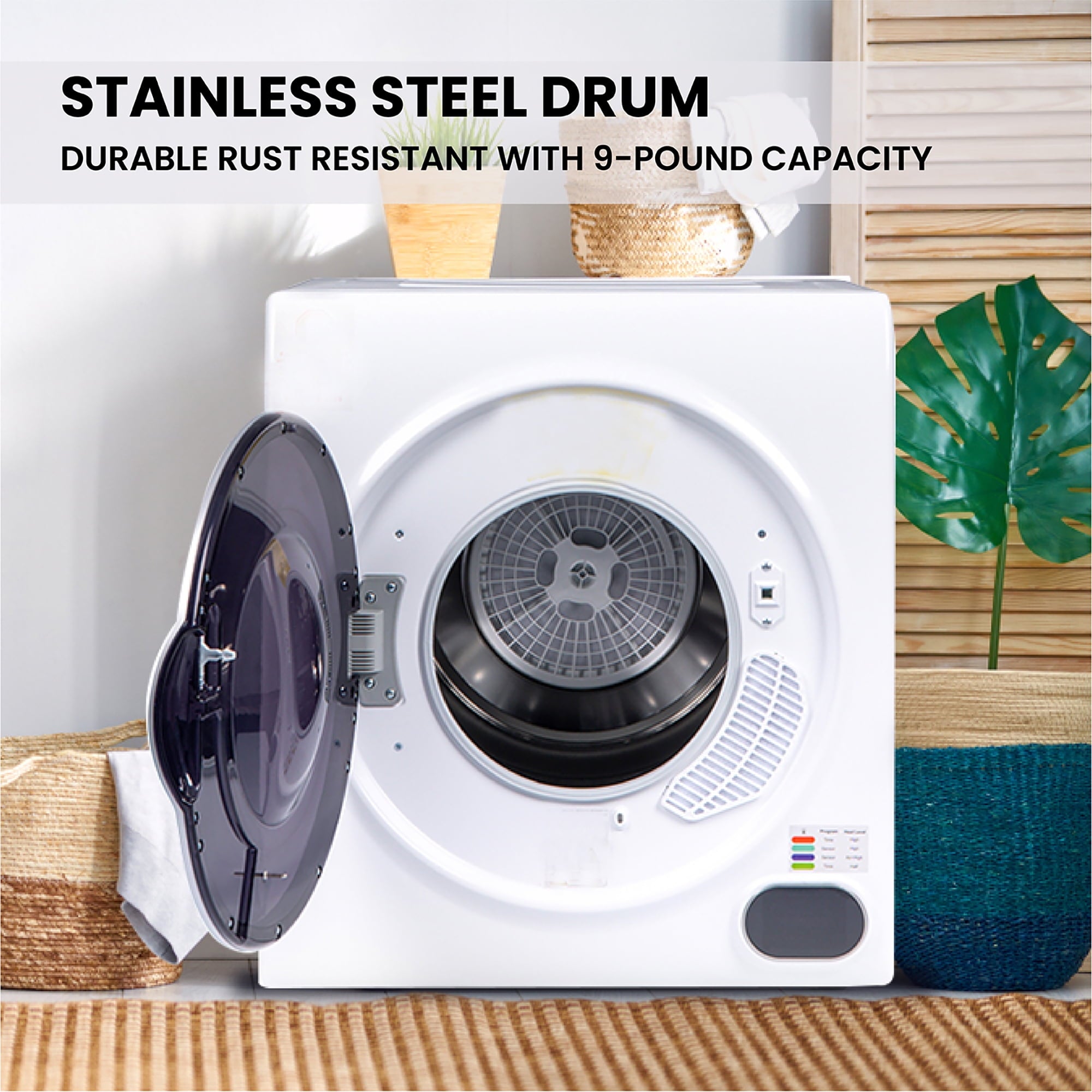 Pinnacle 21-852 S Compact Short Dryer with Digital Controls - 3.2 cu.ft., Silver