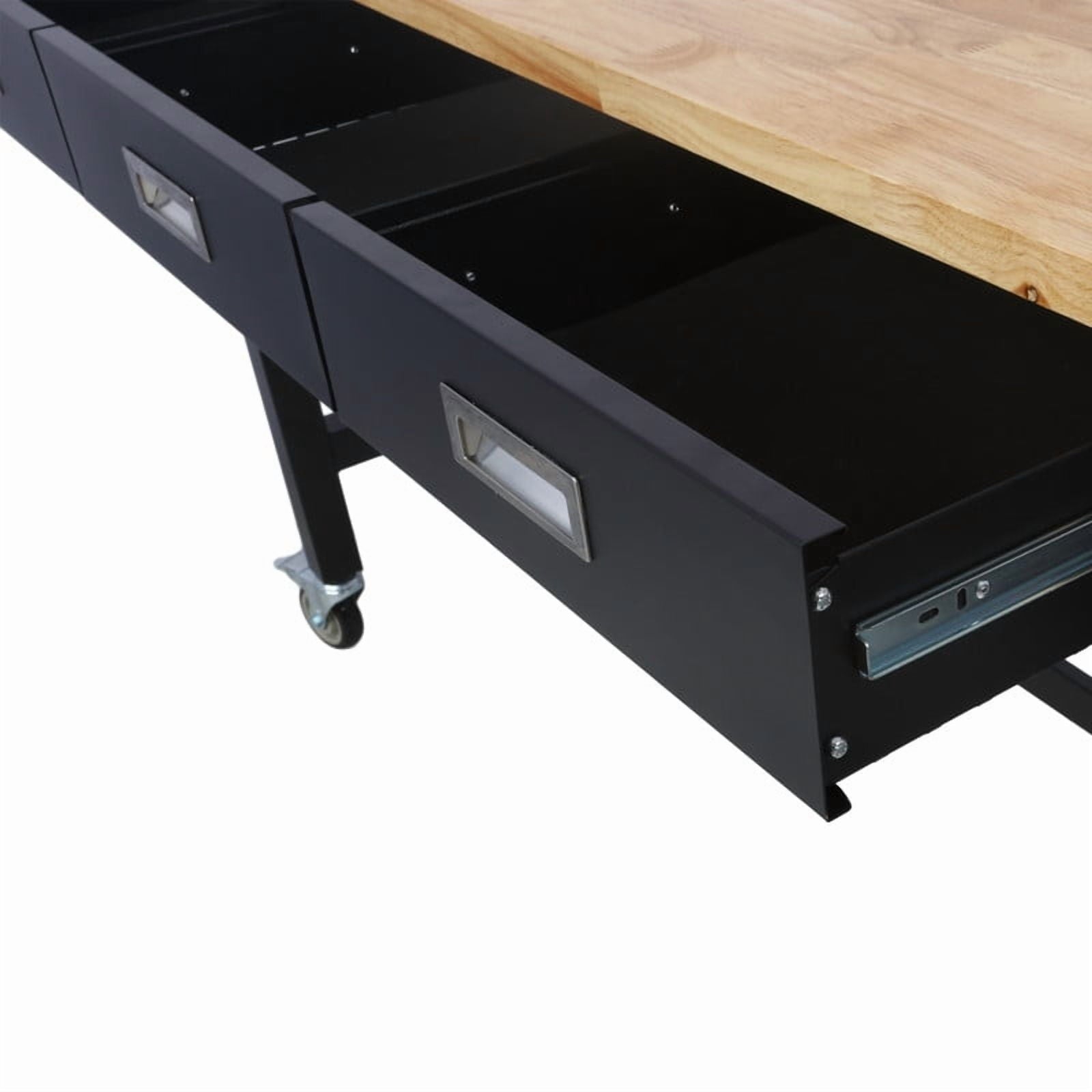60 × 20 Multifunctional Workbench with Three Drawers, Four Swivel Casters, Stable & High-Quality