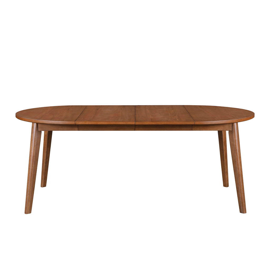 Better Homes & Gardens Greyson Mid-Century Extendable Dining Table, Solid Wood and Veneer, Acorn Finish