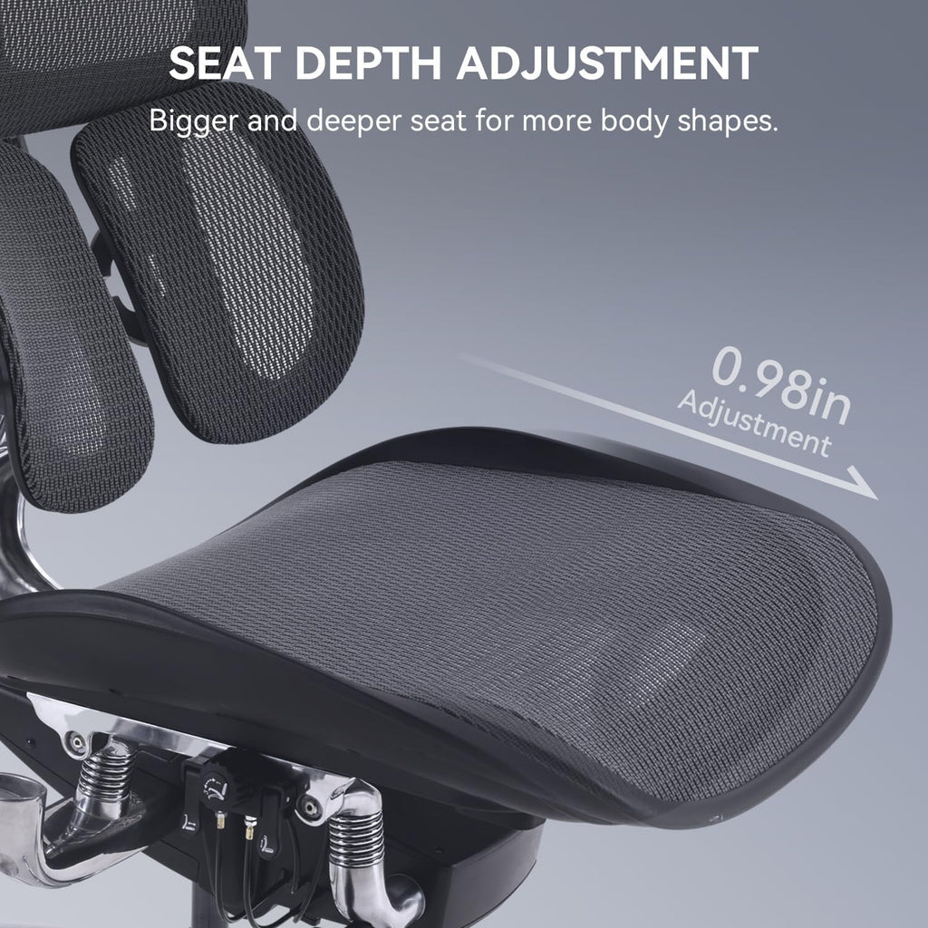 SIHOO Doro-S300 Ergonomic Office Chair, High Back Mesh Office Chair, Zero-Gravity Mechanism-6D Coordinated Armrests Desk Chair for Home Office - White