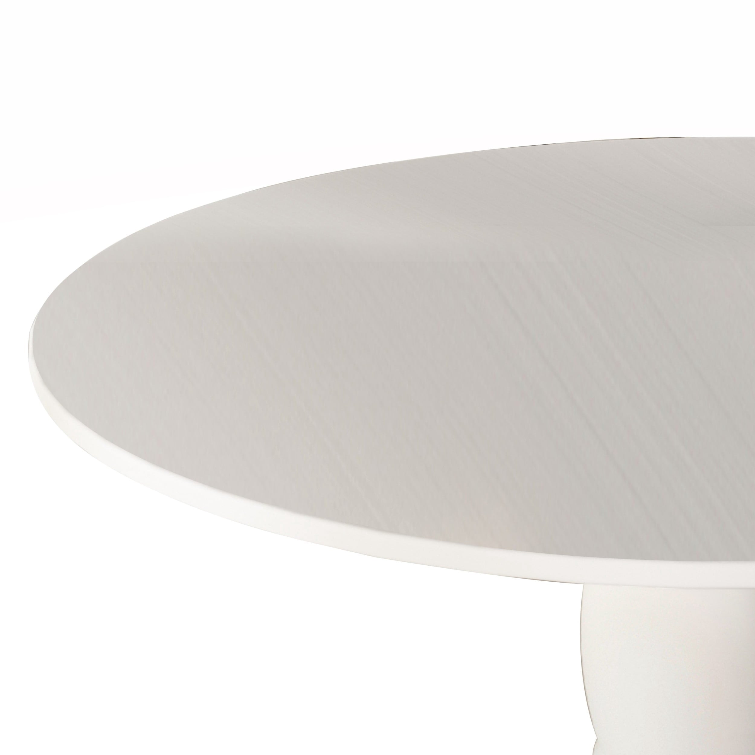 Home Design Olivia Dining Table with Round Pedestal Top, Mid-Century Modern Style, Easy Assembly, Black