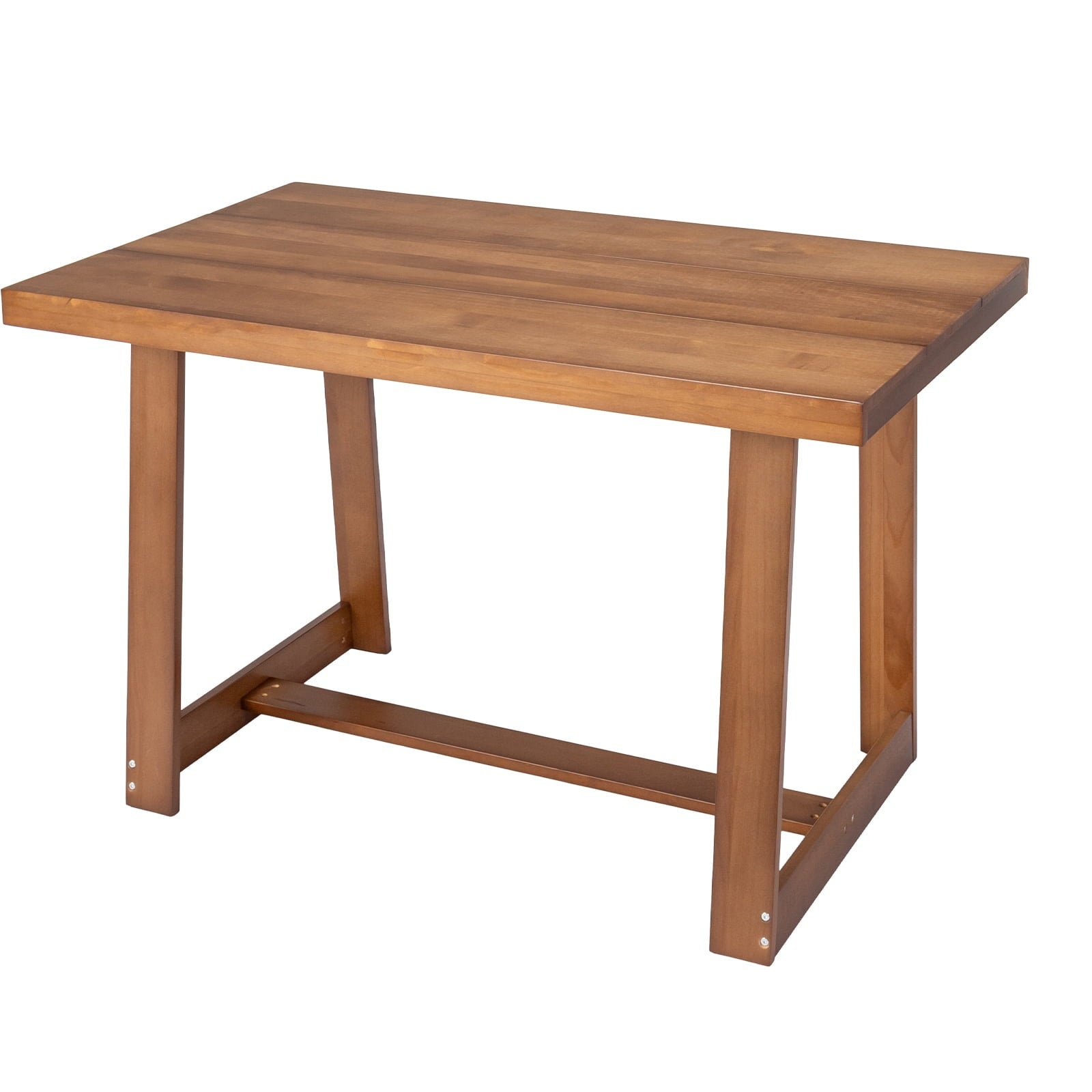 Ktaxon Pine Wood Dining Table for 4, 47.3 Rectangle 4-Person Indoor Farmhouse Kitchen Table Solid Wood Dinner Breakfast Table for Small Space, Apartment Friendly, Black