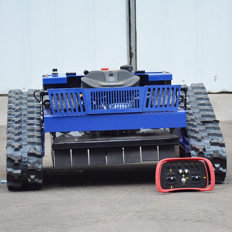 DeepKron Robotic Lawn Mower Gasoline Rato 225cc 9HP Remote Controlled Tracked Lawn Mower All-Terrain Robotor Mower Classic