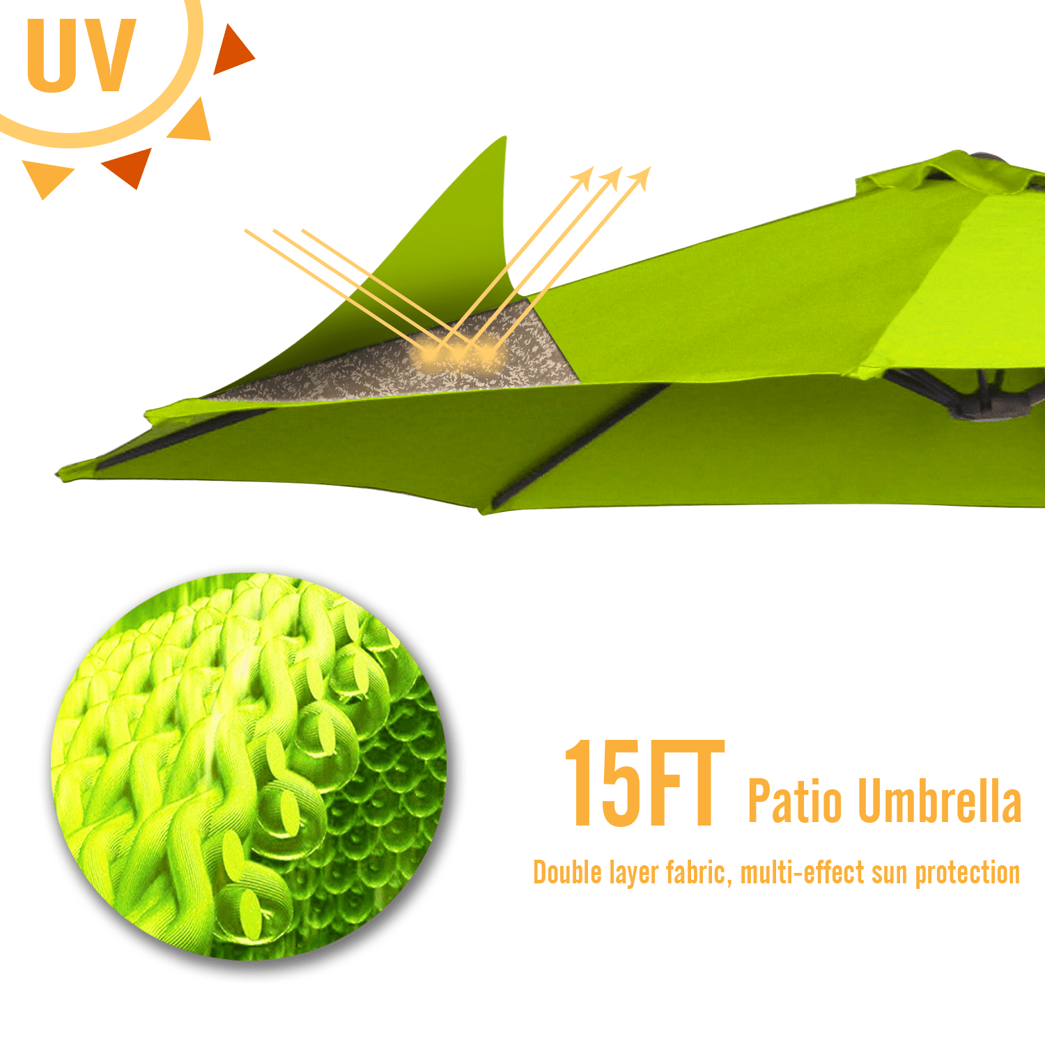 AECOJOY 10x10ft Outdoor Cantilever Patio Umbrella with Base, 360° Tilt & Rotate, Beige