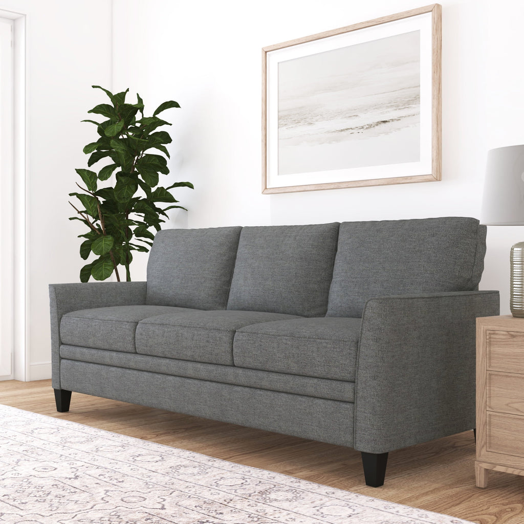 Mainstays Kensington 80 3 Seat Classic Modern Couch, Gray