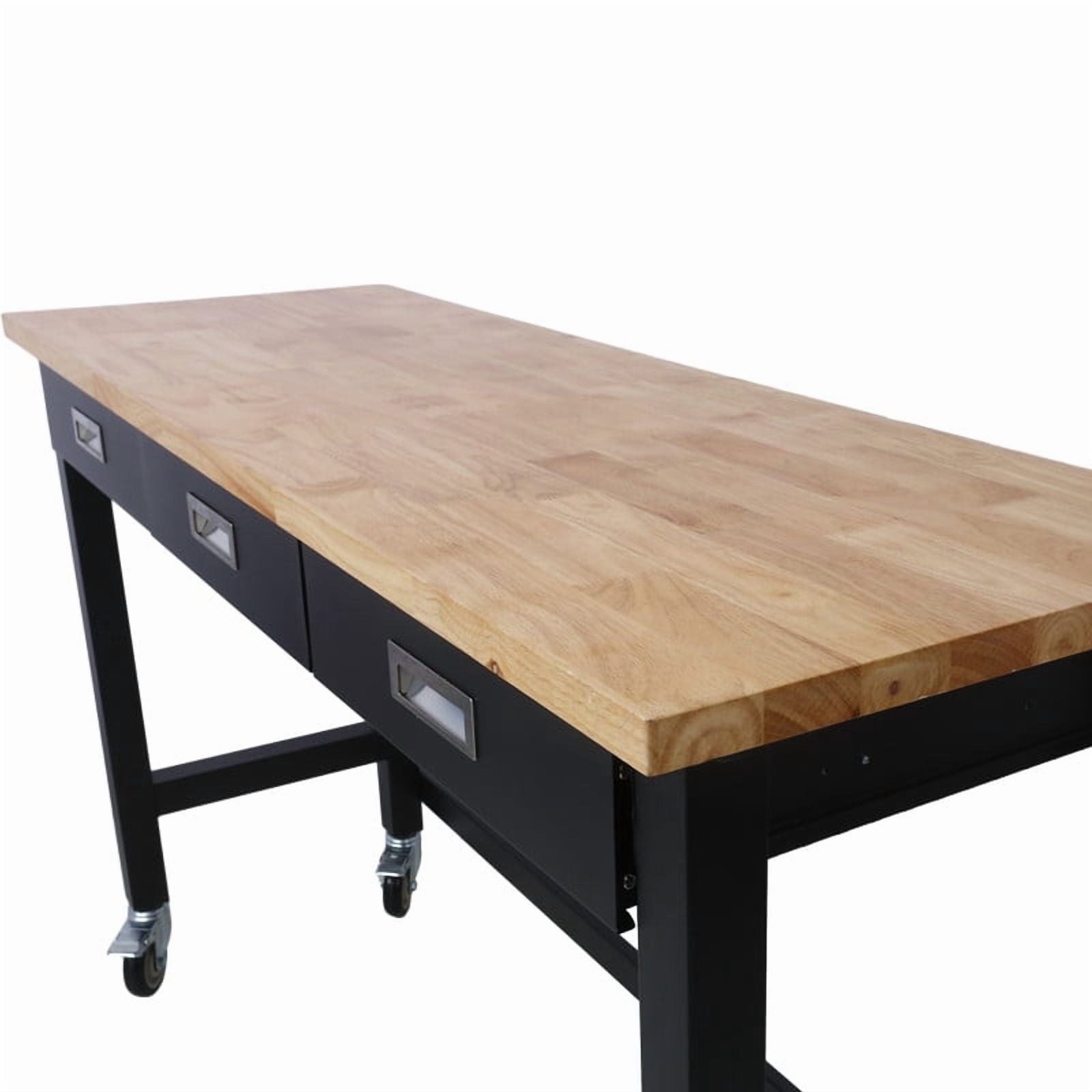 60 × 20 Multifunctional Workbench with Three Drawers, Four Swivel Casters, Stable & High-Quality