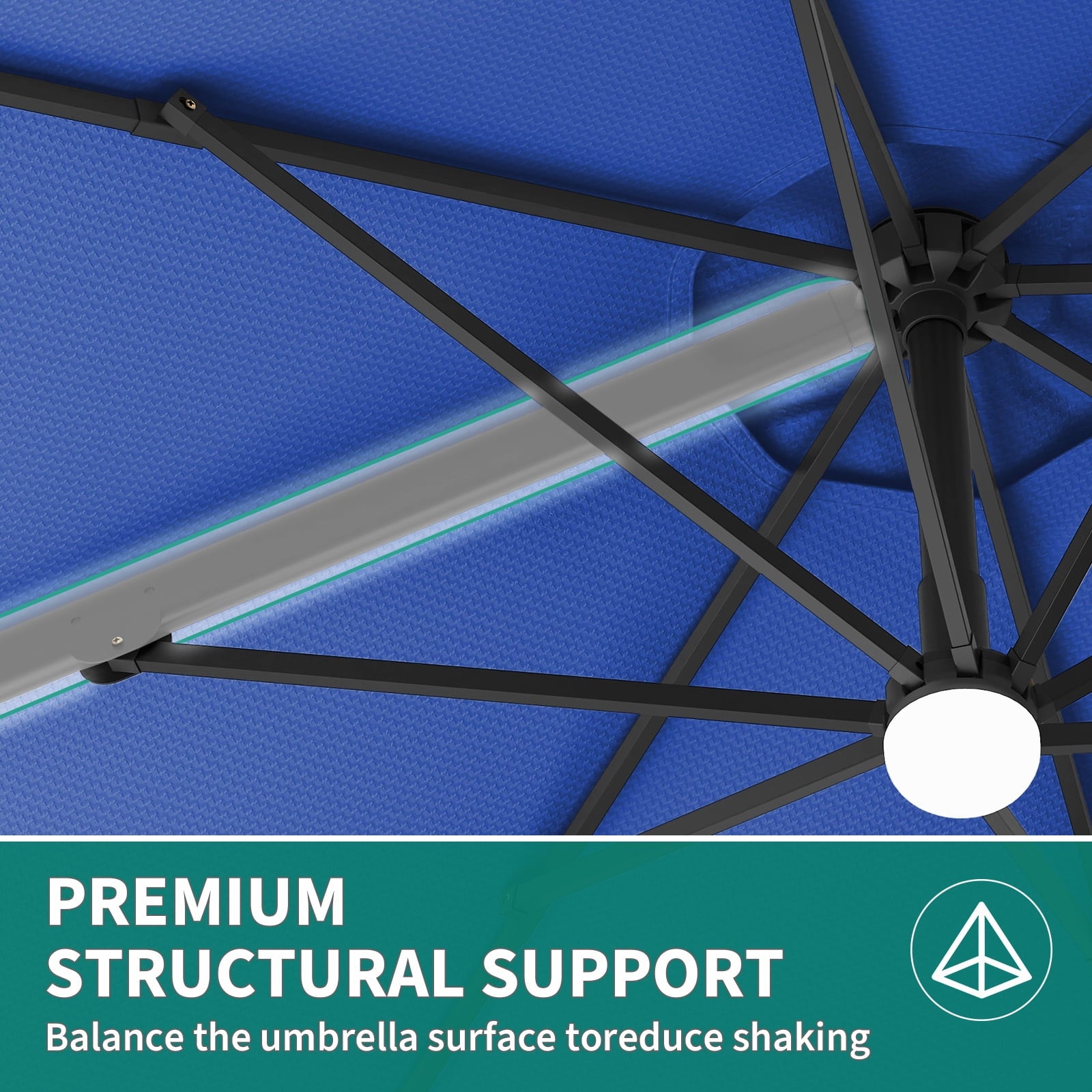 360° Rotating Cantilever Patio Umbrella – Heavy-Duty Waterproof Oxford Canopy, Adjustable Tilt, Rust-Proof Aluminum Frame, Easy Crank, Cross Base – Large Sun Shade for Garden, Poolside, Patio – Grey