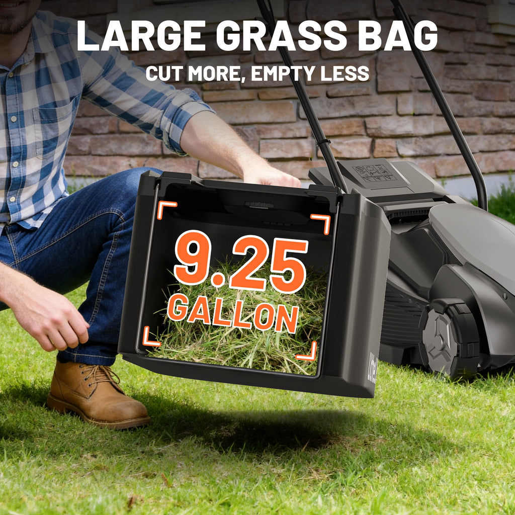 Litheli 20V Cordless Electric Lawn Mower, 13-Inch, Brushless Motor, 5-Position Height Adjustment, with 5.0Ah Battery, for Lawns & Gardens