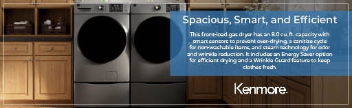 8.0 cu. ft. Gas Dryer w/ Steam - White