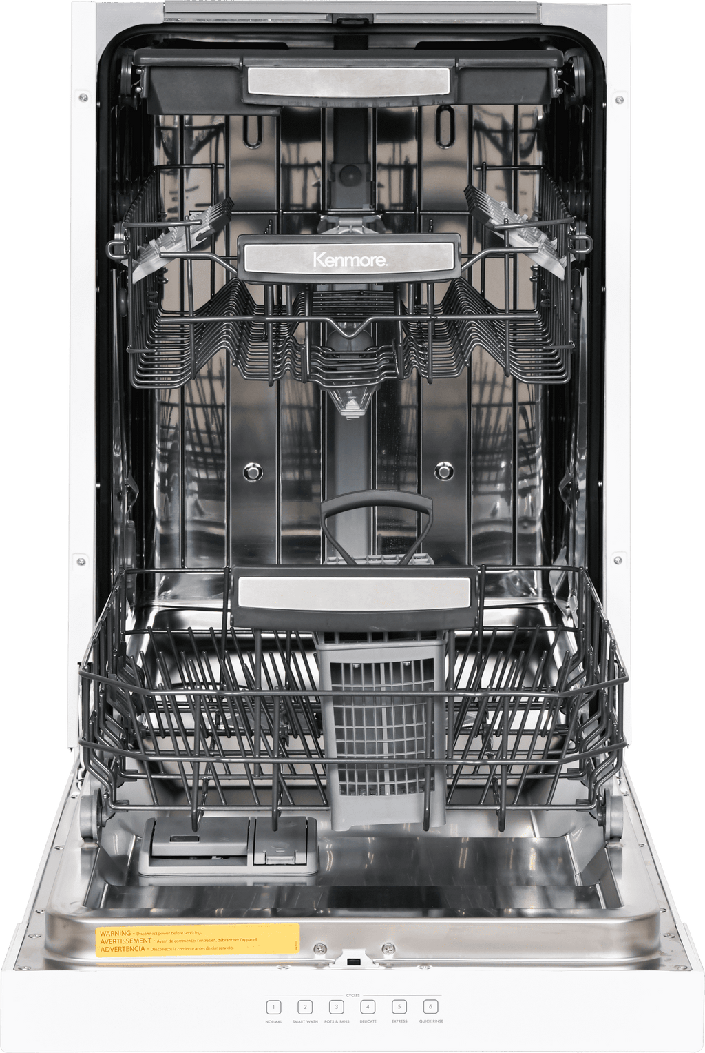 Kenmore 18 Built-in Stainless Steel Tub Dishwasher, SmartWash, 45 dBA Energy Star Certified, Black