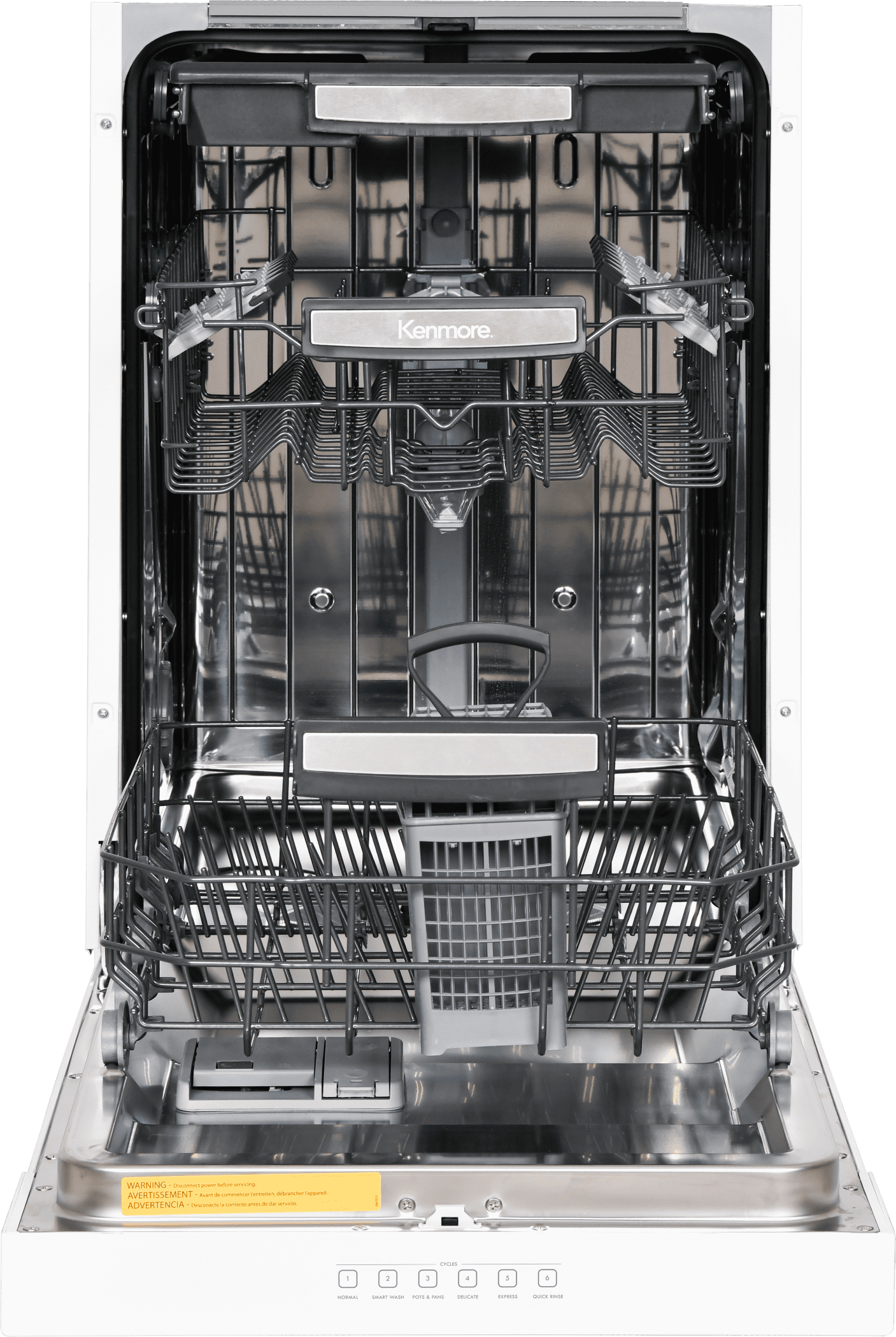 Kenmore 18 Built-in Stainless Steel Tub Dishwasher, SmartWash, 45 dBA Energy Star Certified, Black