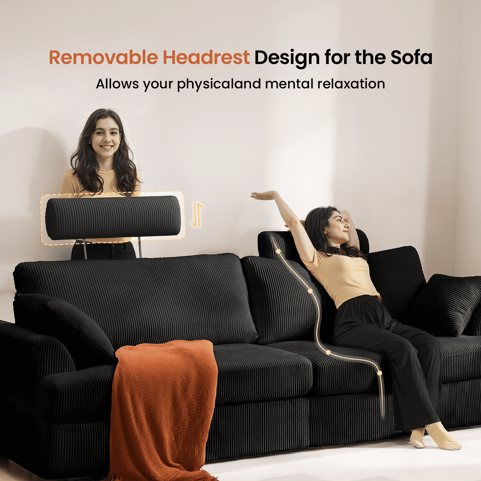 87 Sofa, Comfy Cloud Couch, Upholstered Couch for Living Room, Green