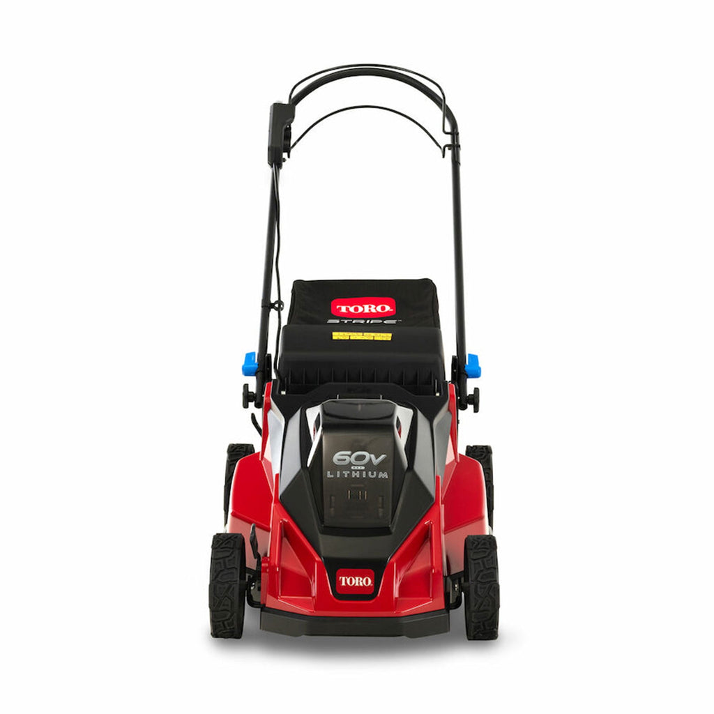 TORO Foldable 21-Inch Stripe Electric Self Propelled Lawn Mower 60-Volt
