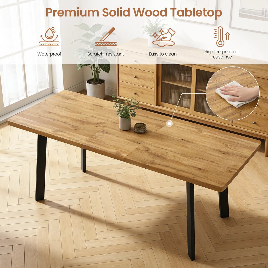 63.2-78.2 Extendable Dining Room Table,Modern MDF Dining Table Set for 4-8,Space Saving Dining Room Table Compact for Living Room, Apartment