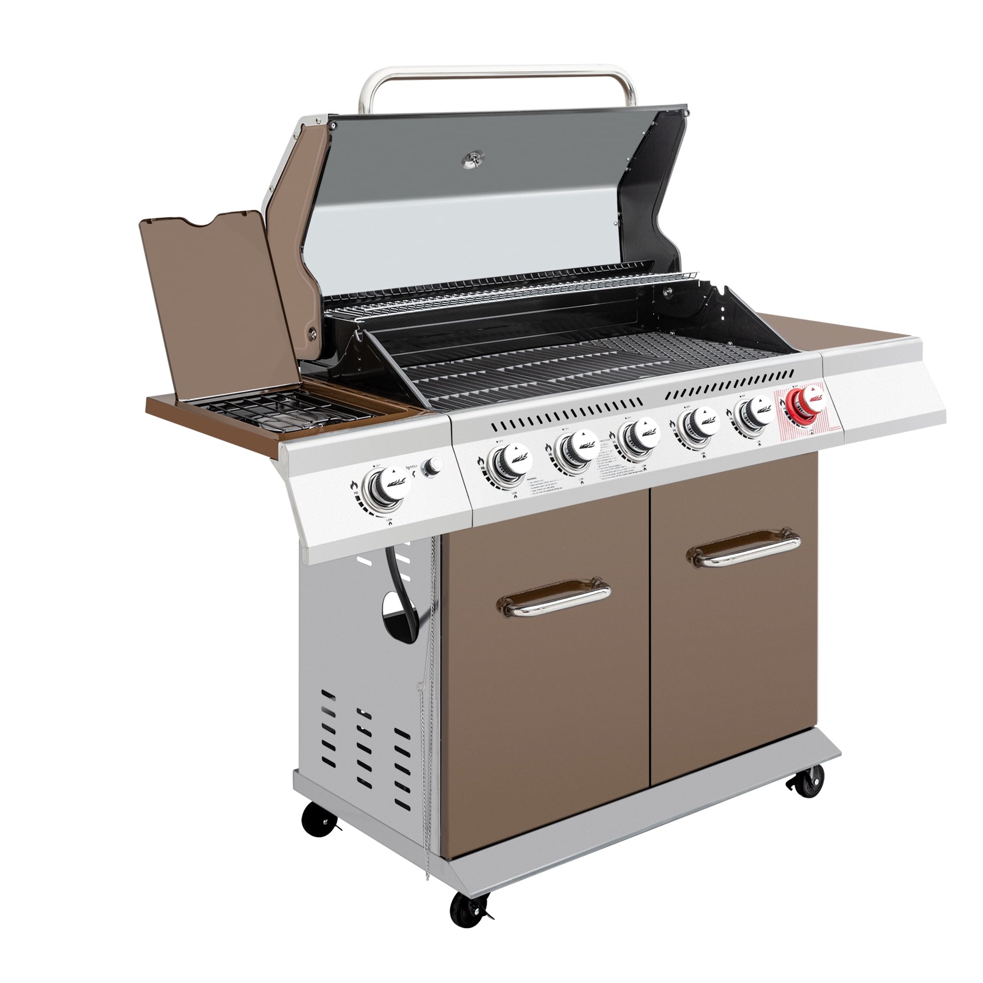 Royal Gourmet 6-Burner GA6402C BBQ Gas Grill with Sear Burner and Side Burner, 74,000 BTU