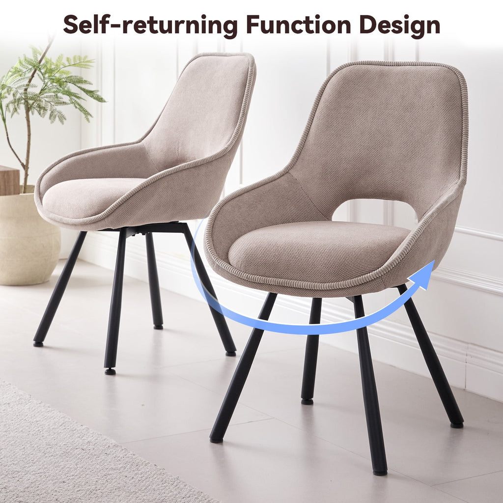 5 Piece 47'' Round Dining Table Chairs Set for 4, Farmhouse Oak Kitchen Table with 4 Boucle Mid Century Modern Dinning Room Chairs, Wood Dinner Table &Upholstered Chair Set of 4, Beige