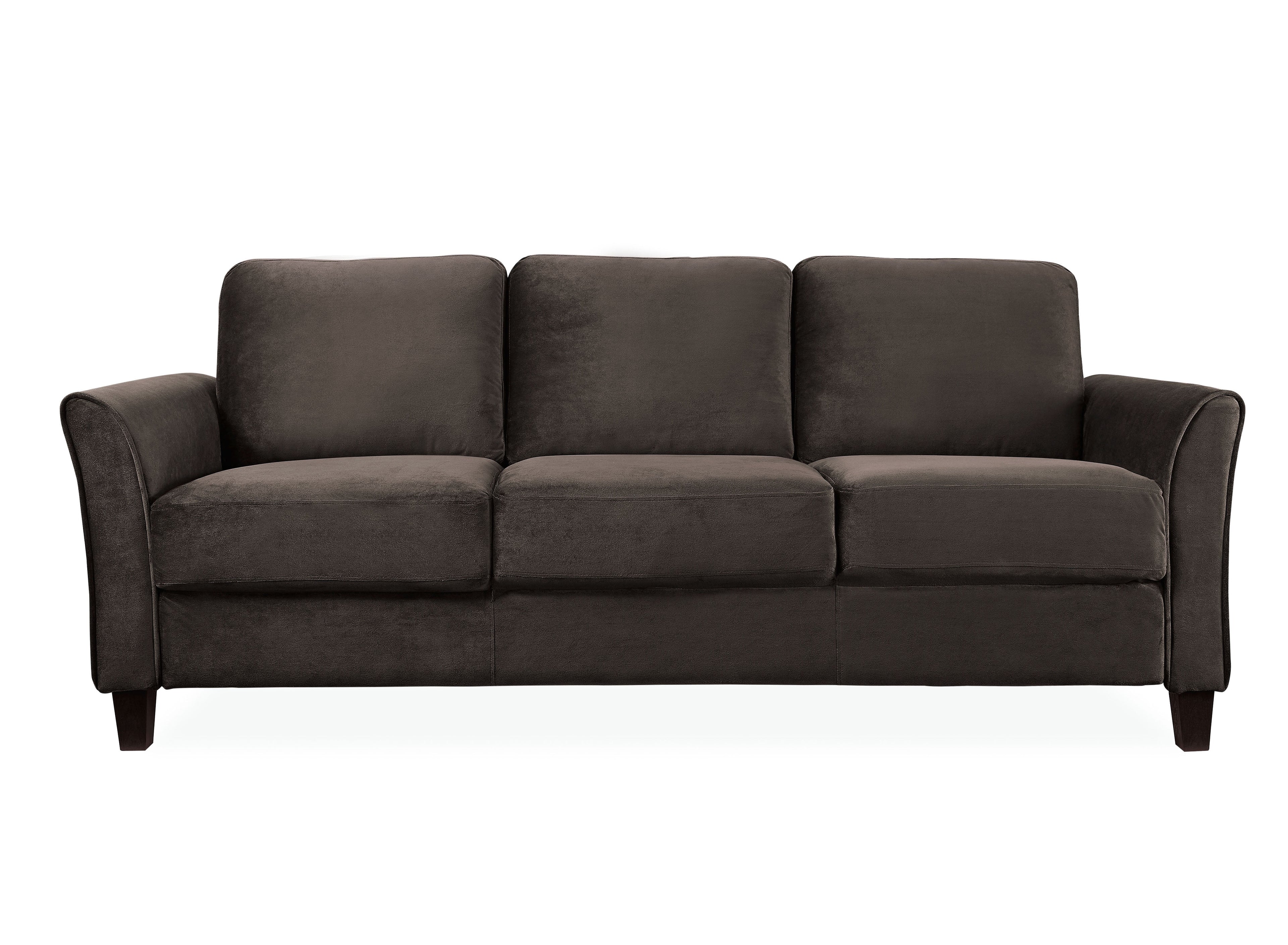 Lifestyle Solutions Alexa Sofa with Rolled Arms, Gray Fabric