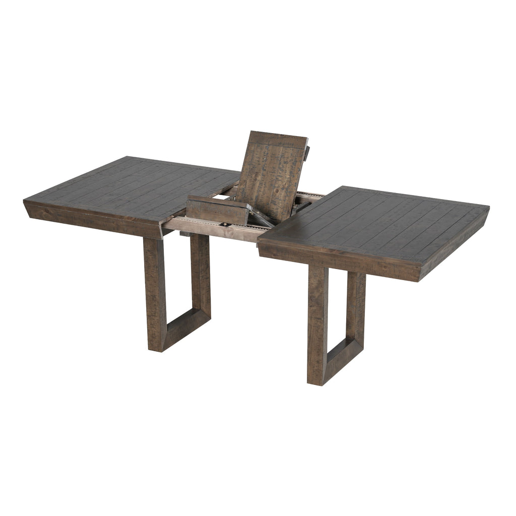 Harper & Bright Designs 7 Pieces Retro Dining Set for 6, Wood Rectangular Table with Designed Trestle Base and 6 Upholstered Chairs for Dining Room and Kitchen, Grey
