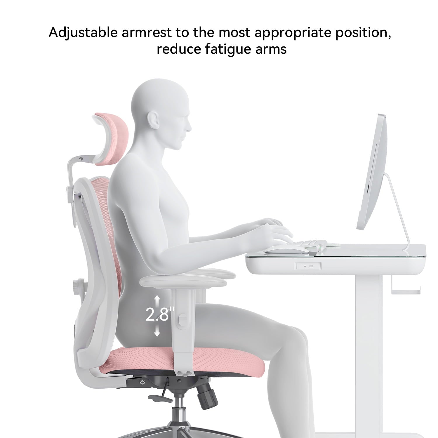 Sihoo M18 Mesh Ergonomic Office Chair with Adjustable Lumbar Support, High Back, Black