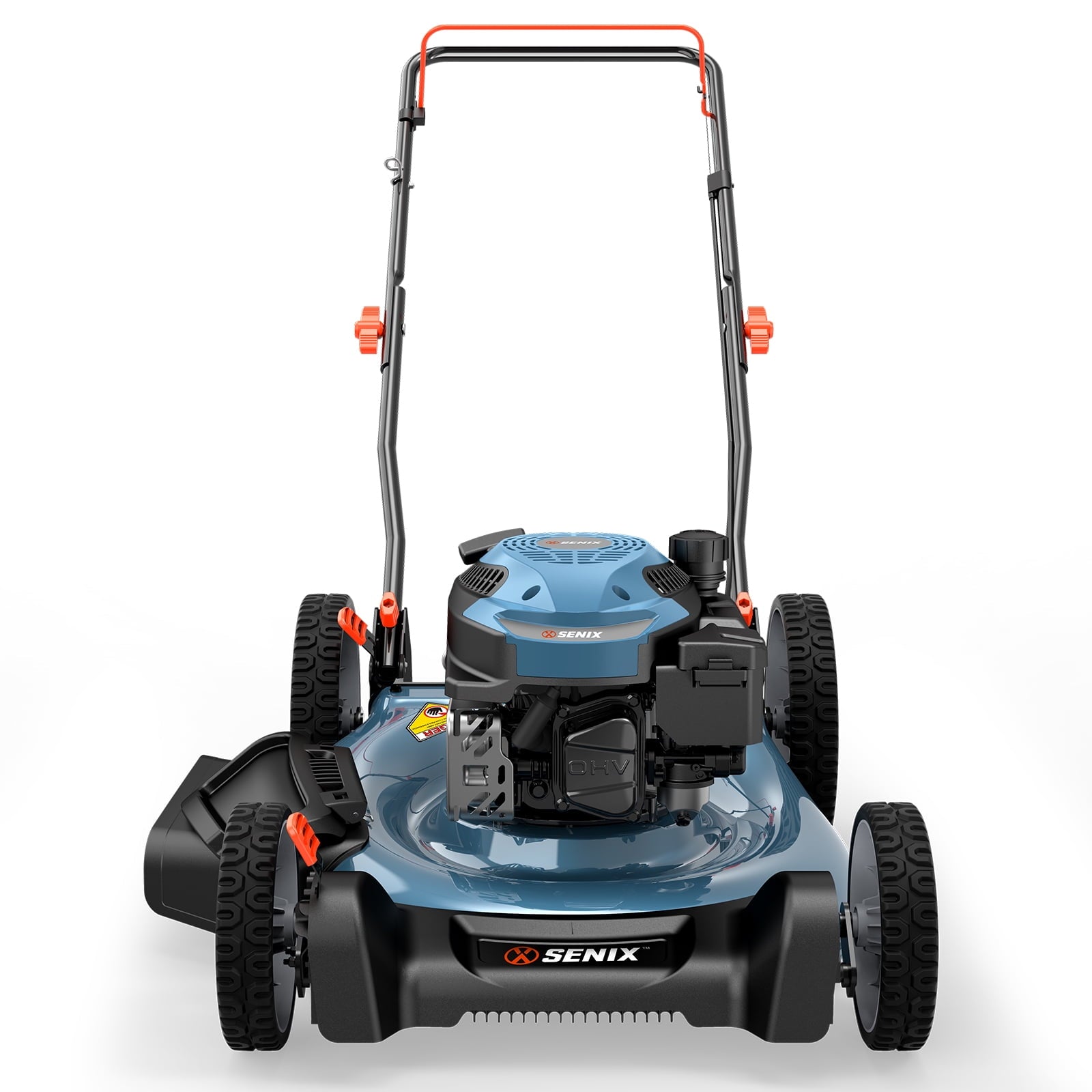 SENIX Gas Lawn mower, 20in Cutting Blade 21in Cutting Deck, 144cc 4-Cycle Engine, Steel Deck with Side Discharge, LSPG-L4