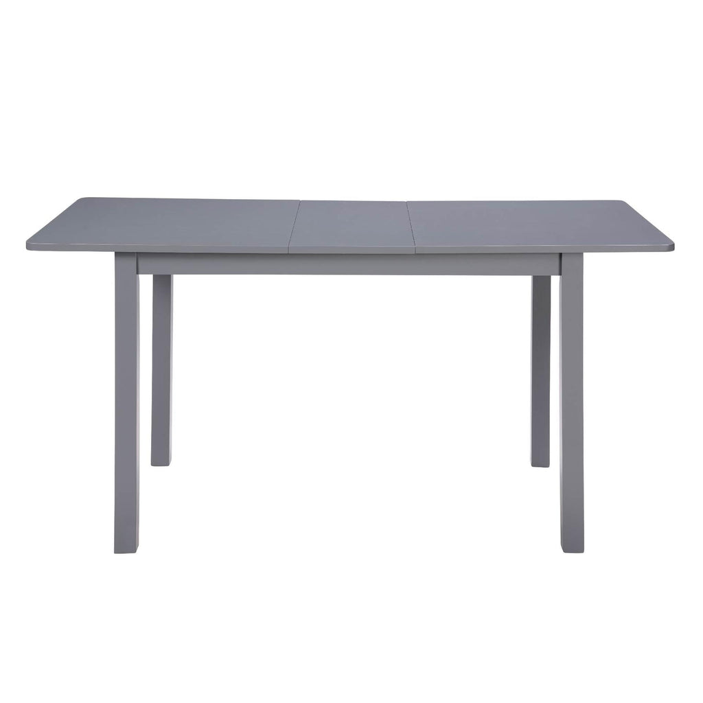 Lisonu 59 Extendable Dining Table, Modern Black Wooden Kitchen Table for 4-8 People, Space-Saving Expandable Table for Dining Room, Home Office & Small Living Spaces