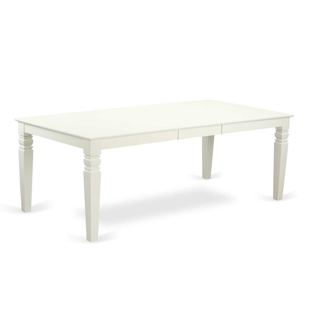 9 Piece Dinette Set - Linen White Table & Chairs - Modern Kitchen Dining Room Set