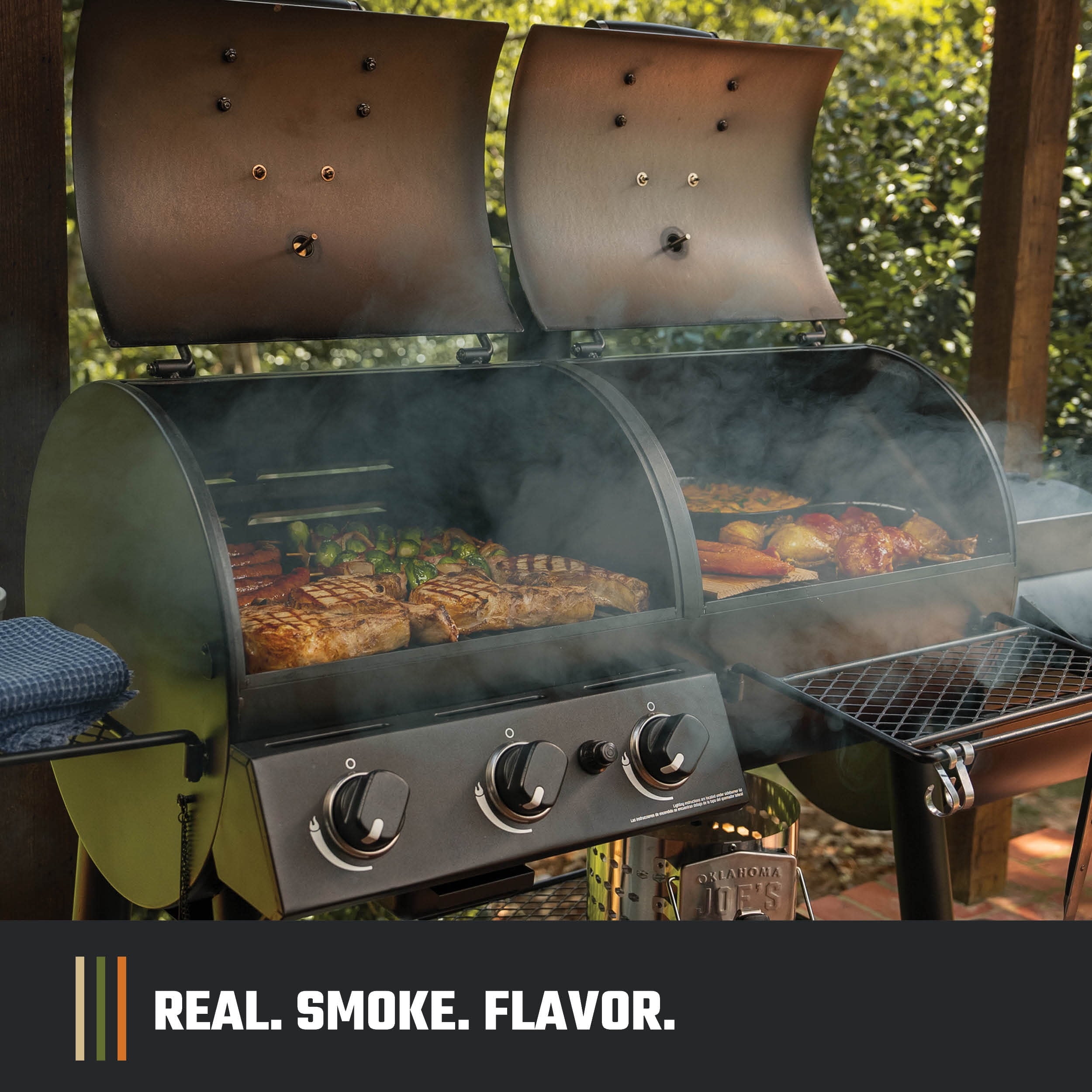 Oklahoma Joe's® Canyon Combo Gas Grill & Offset Smoker