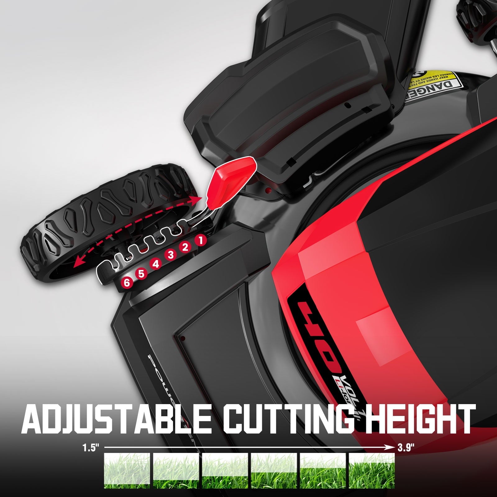 PowerSmart 40V 4.0Ah 17 Cordless Push Lawn Mower, with 3-in-1 Options