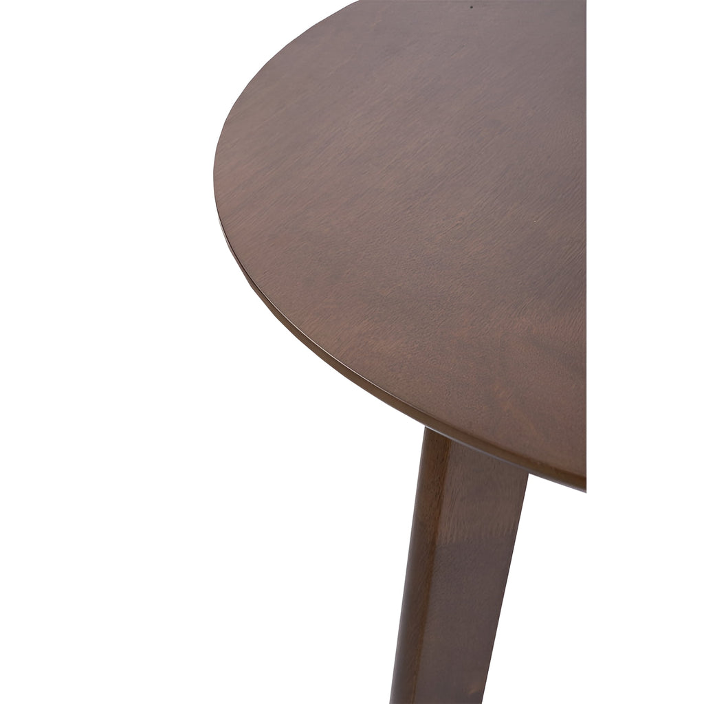 Dining Room Set of 4 Yumiko Chairs and Extendable Round Dining Table Kitchen Modern Solid Wood Medium Brown