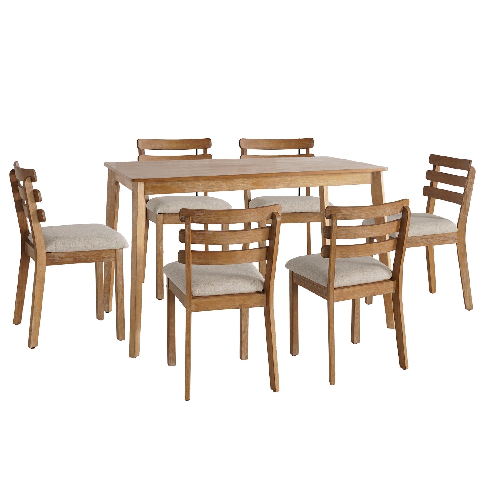 KithKasa Rectangular Dining Table Set for 4 , Kitchen Table and Chairs for 4, 5 Piece Space Saving Wood Kitchen & Dining Room Tables Set Furniture