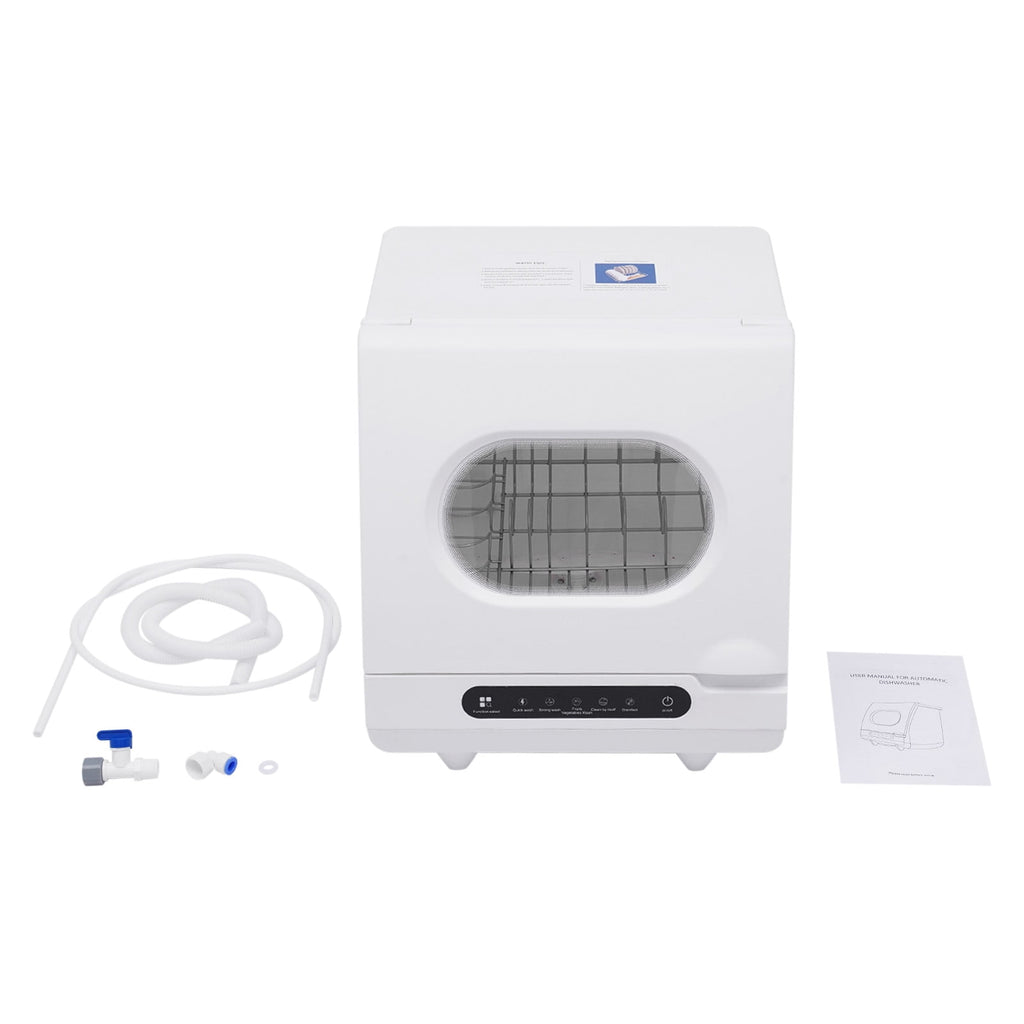ToppiJoy Portable Countertop Dishwasher with 5 Washing Functions, Quick Wash, Sterilization & Energy-Saving Design – Ideal for Small Kitchens, Apartments, and Family Homes