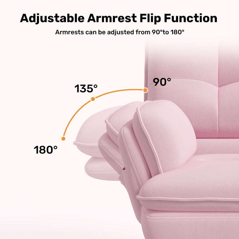 Hawsaiy Big and Tall Office Chair with Footrest, Ergonomic Executive Desk Chair with Flip-Up Arms, Reclining High Back Computer Chair with Headrest & Side Pockets, White
