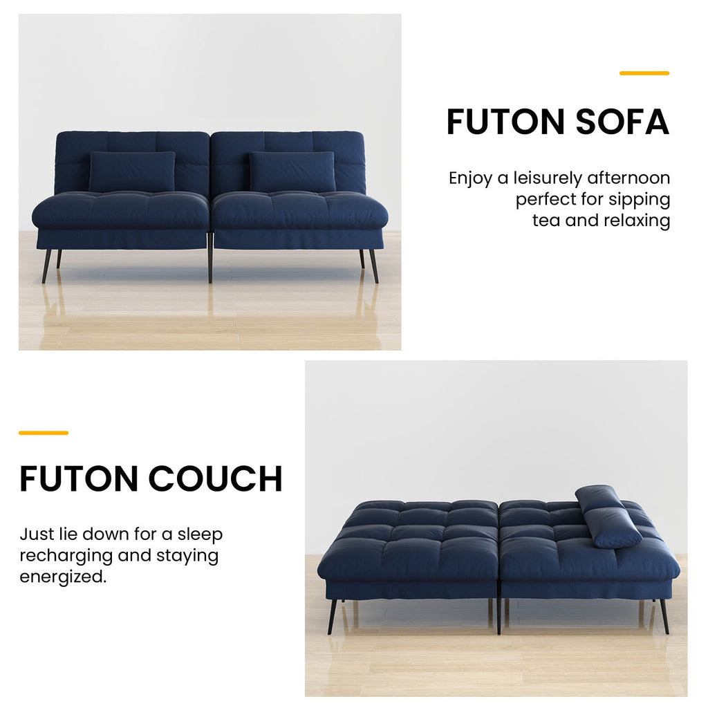 COMHOMA Cloud Comfort Convertible Futon Sofa Bed, Gray