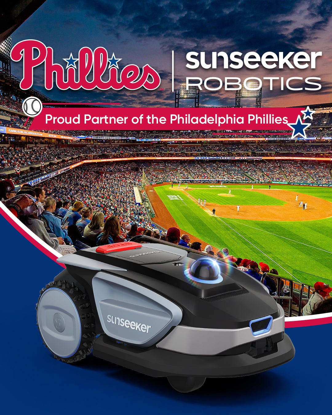Sunseeker S4 LiDAR Robot Lawn Mower for Up to 0.25 Acre (1000 m²), Vision AI + 360° 3D LiDAR Navigation, Wire-Free Virtual Boundary, Systematic Cutting, 42% Slope, App Control, 60 dB Quiet Mowing